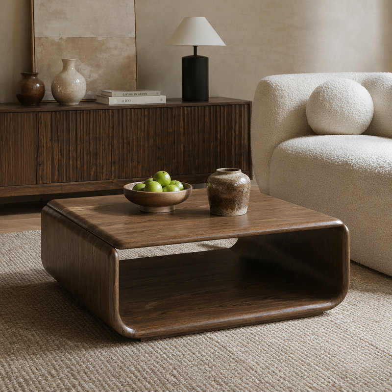 Lanza Dark Walnut Coffee Table