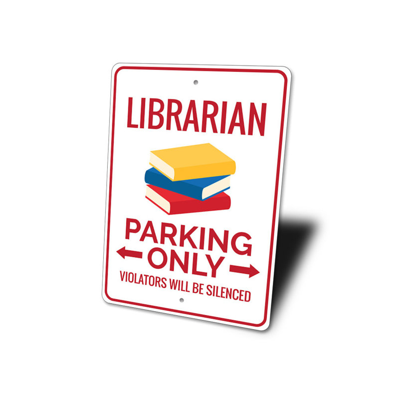 Enseigne Librarian, H 14 po x l 10 po x P 0,04 po