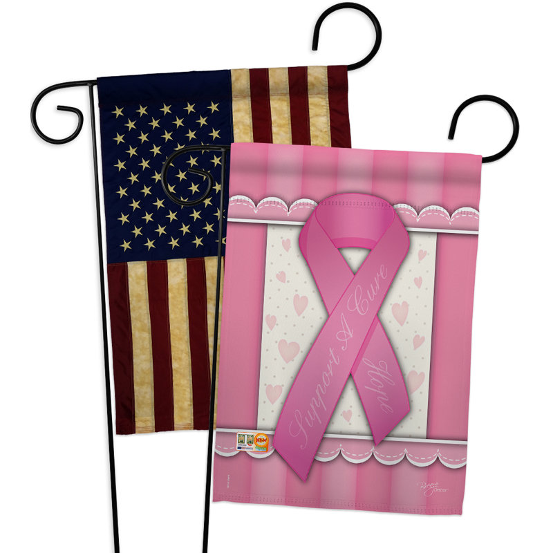 Ensemble de 2 drapeaux de jardin 2 faces en polyester pour impressions de durcissement décoratives