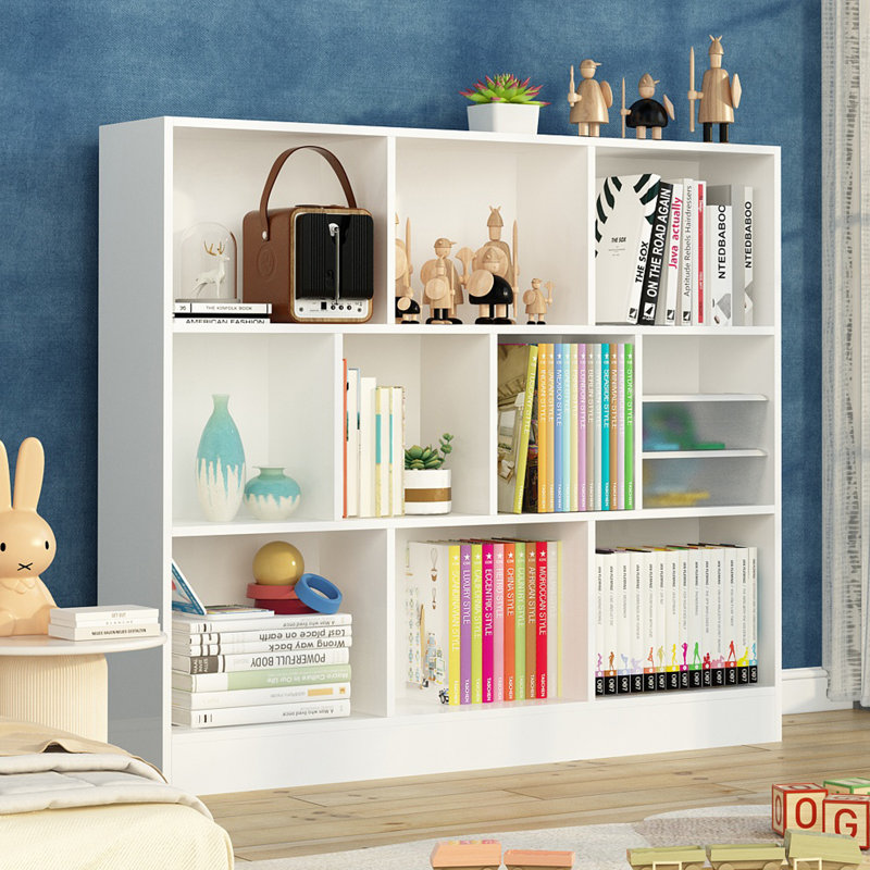 Alsie 47.2'' Wide 3 Tiers Bookcase, White