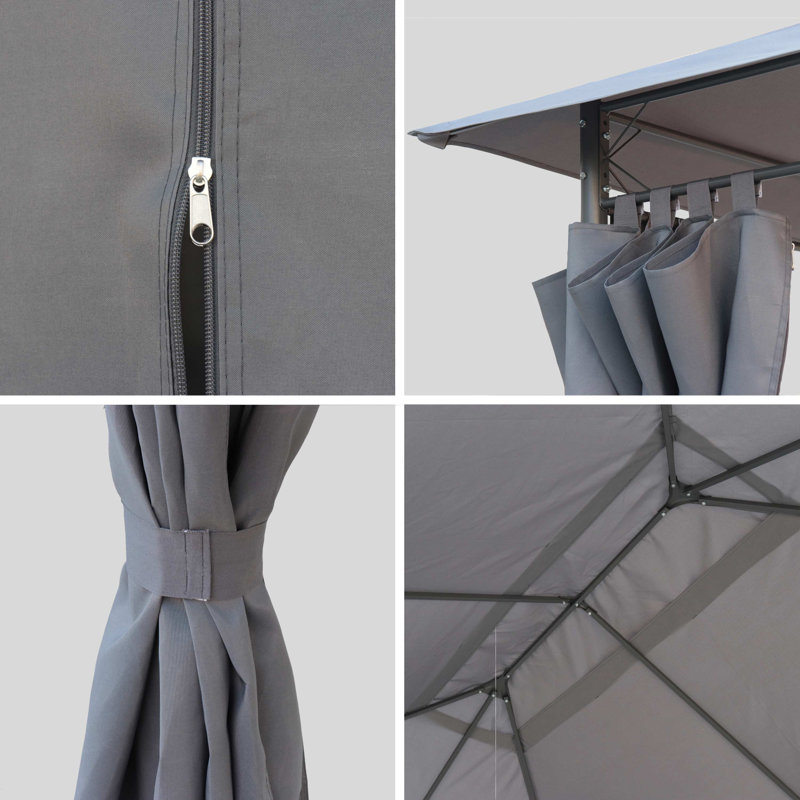 Amont Dakota Fields Polyester Replacement Canopy for Canopy, Grey