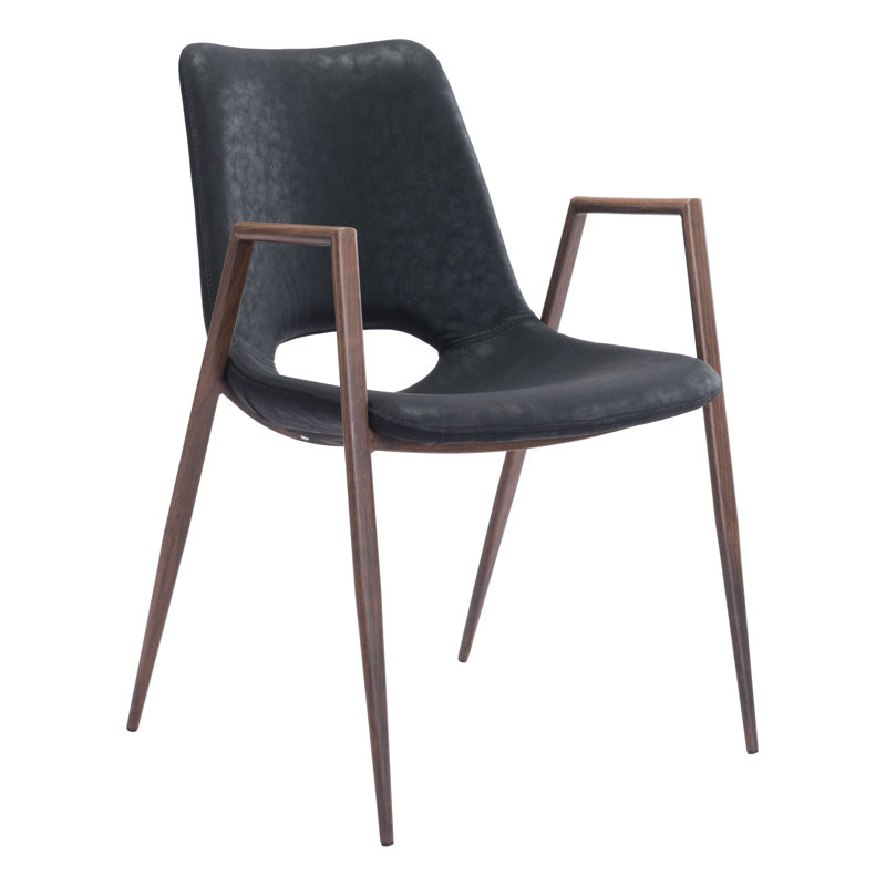 18.1'' H Fabric Upholstered Armchair, Black