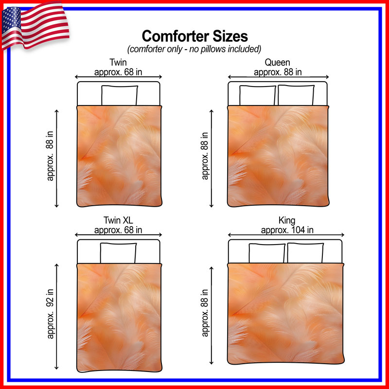 Soft Feather Pattern Comforter, Twin Extra Long
