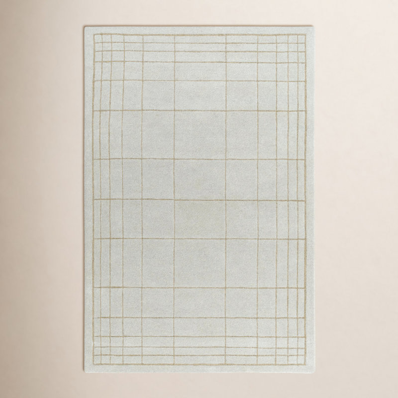 Mallory Gray Hand Tufted Area Rug, Rectangle 2' x 3'