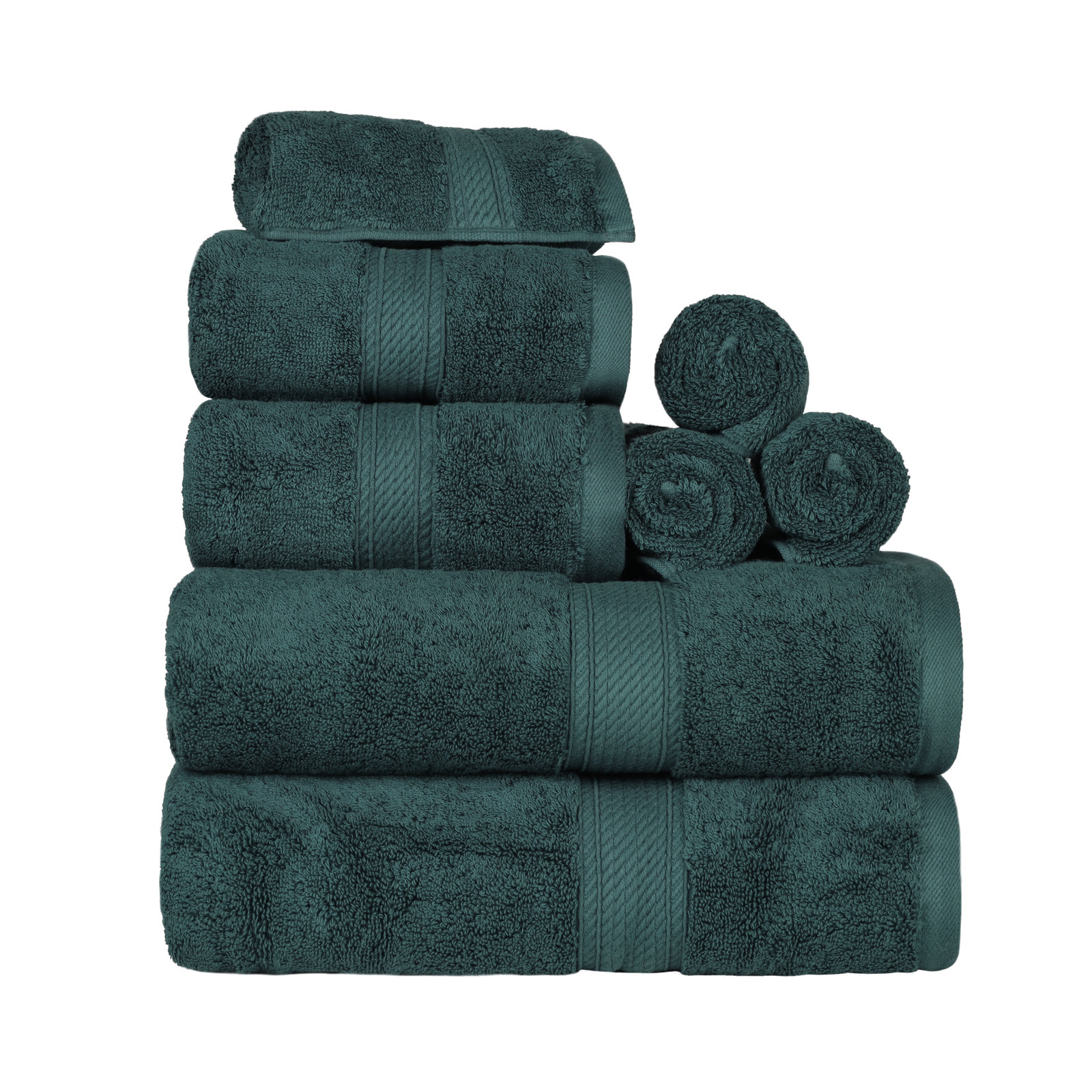 Renata 8-Piece Egyptian Cotton Towel Set, Teal
