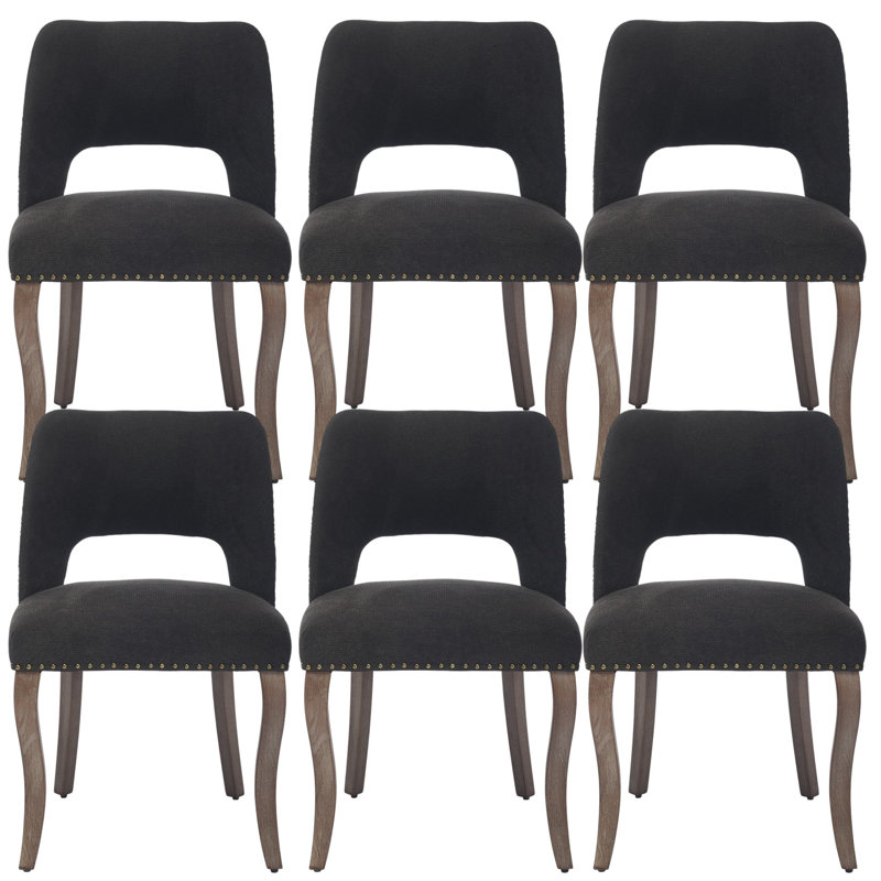  Chaise rembourrée Nakenzie, Noir