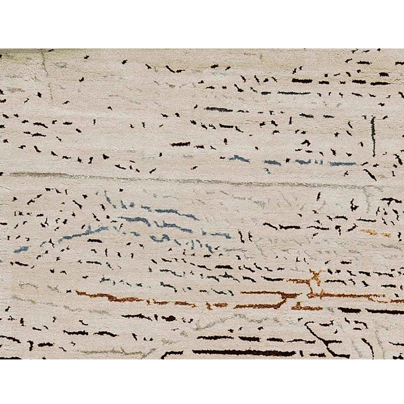 Hand-Knotted High-Quality Ivory and Multi-Colored Area Rug