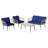 Gonneke 4-Person Patio Conversation Sets with Cushions-532698090