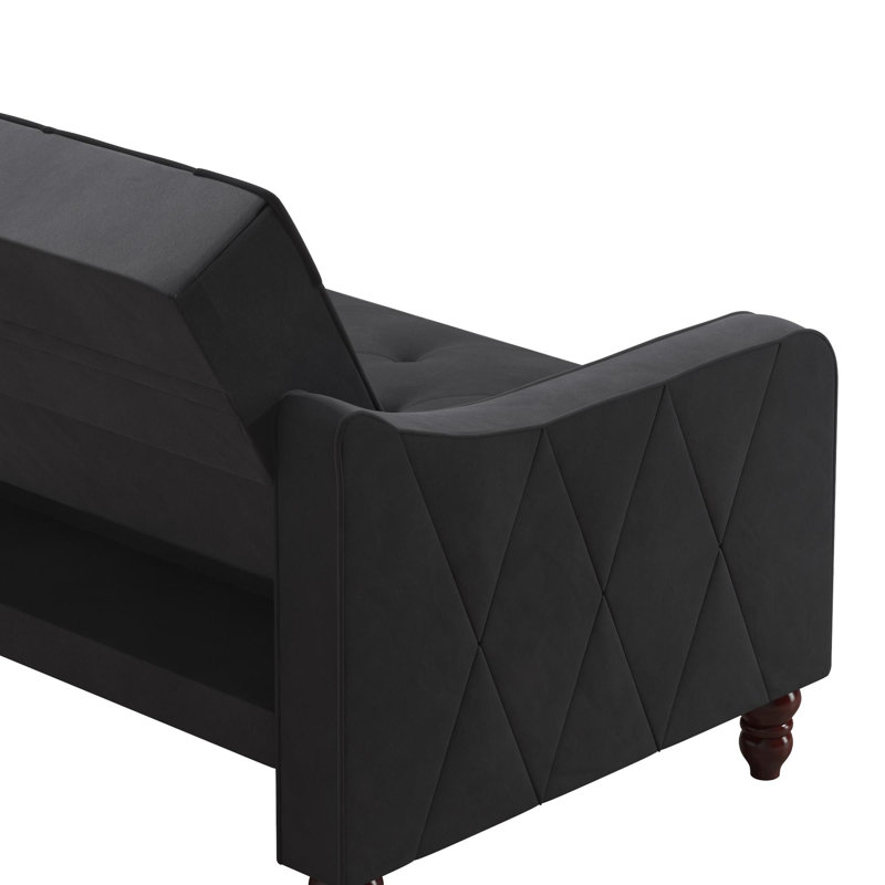 Comacho 3 Seater Velvet Sleeper, Grey