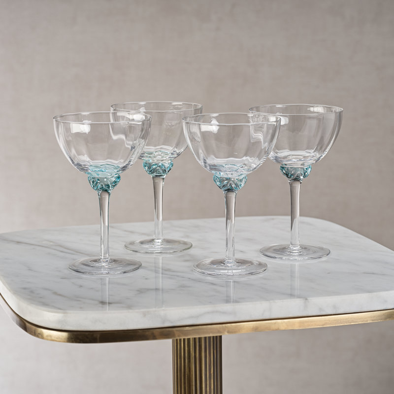 Priolo 7.05oz. Martini Glass Set, Light Blue
