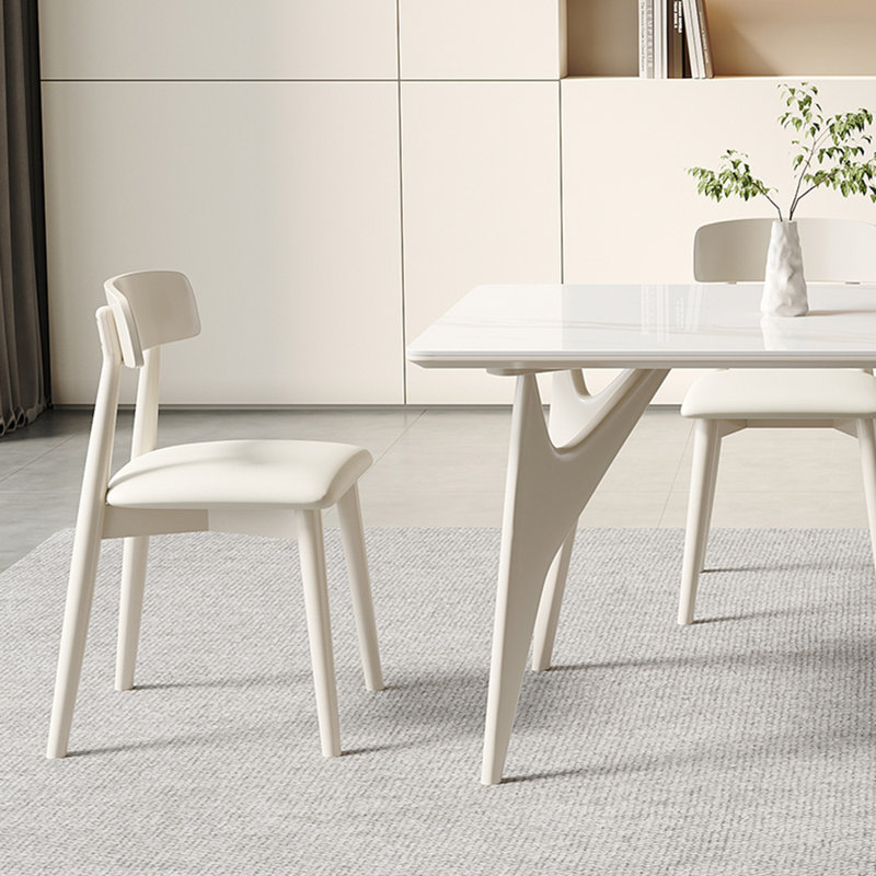 Nordic simple rectangular dining table set, 29.5"H x 55.1"L x 31.5"W