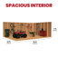 Remise de rangement en bois 12 pi x 16 pi Astoria avec plancher intégré