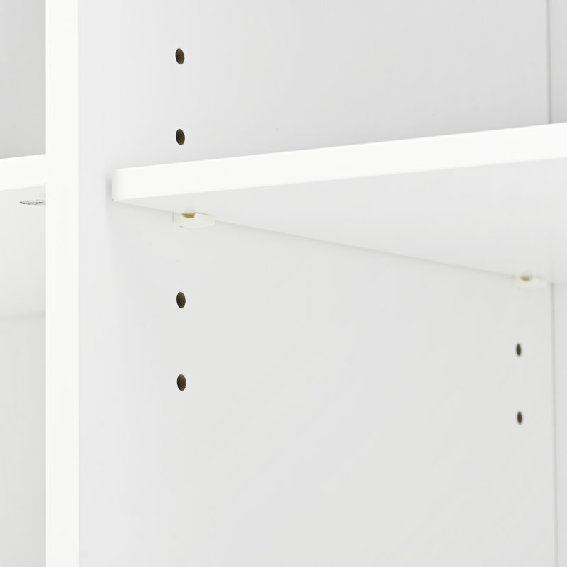 White Kitchen Storage With Power Plug, Movable Drop Leaf & Wine Shelving - Cart Connector, Expandable Stand, White