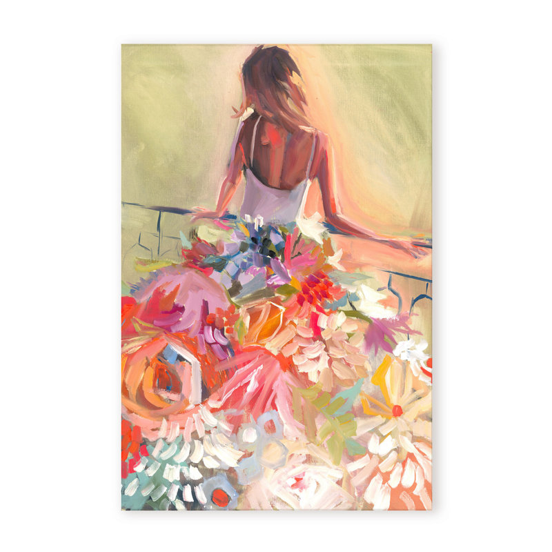 Nature Inspired Blossom Reverie: The Enigmatic Backdrop, 48" H x 36" W x 1.5" D, Wrapped Canvas, Does Not Apply