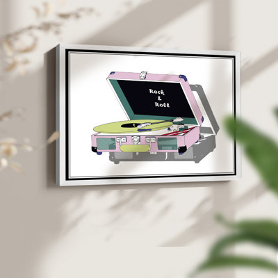 Record Shop I -Framed Print - Restickable