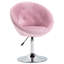 Chic Accent Seat - Pink, Round , Height Adjustable For Living Room Area Swivel Base