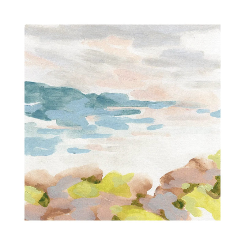 Pastel Shoreline I by June Erica Vess - Wrapped Canvas Painting, 93.98 cm H x 93.98 cm W x 1.91 cm D