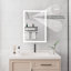 Armoire à pharmacie de salle de bain avec lumières, armoire à pharmacie DEL 28 po x 20 po avec miroir, armoire à pharmacie lumineuse avec désembueur, gradateur, horloge numérique et affichage de la température, montage en surface