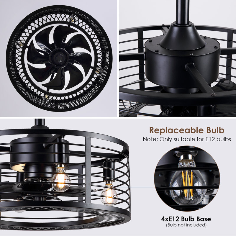 Ventilateurs de plafond blancs de 48 po avec lumières et télécommande / app, ventilateurs de plafond à profil bas avec moteur à courant continu réversible silencieux, gradateur 3 lumières à 6 vitesses à intensité variable intérieur / extérieur