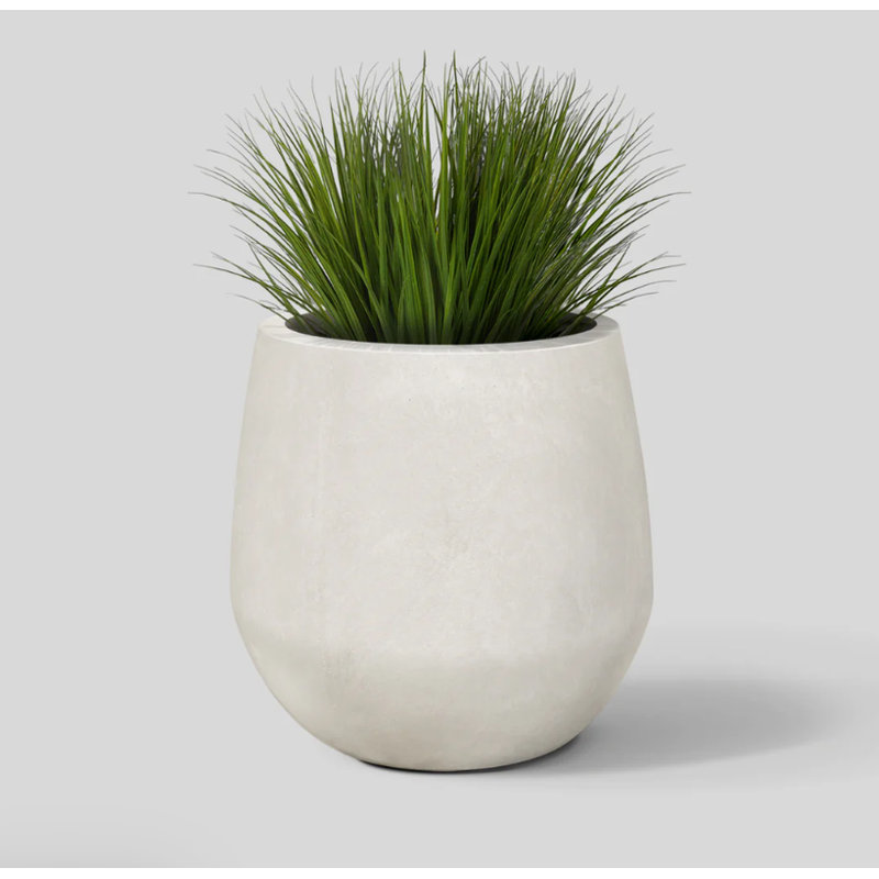 Serene Planter Pot, 17.5" H x 17.5" W x 17.5" D, Gray