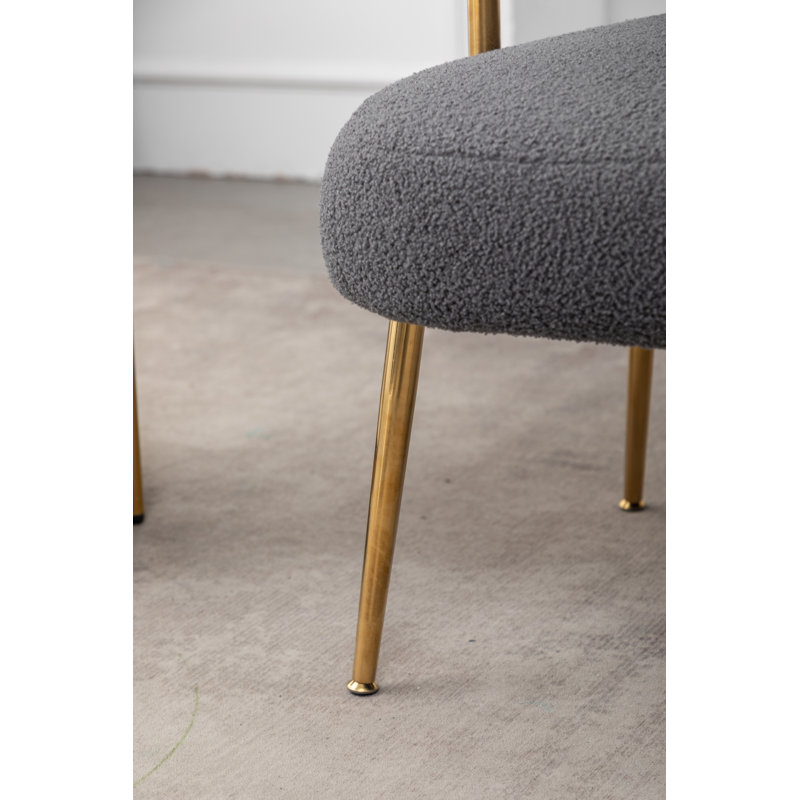 Upholstered Barrel Chair, Grey