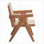 Fauteuil d'appoint rembourré beige et naturel, siège confortable pour adultes, accent de côté de chambre à coucher de salon