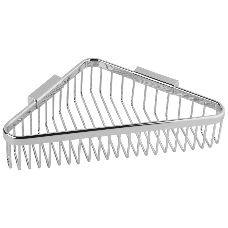 Hotelier 9-1/16" Corner Shower Basket, Polished Chrome