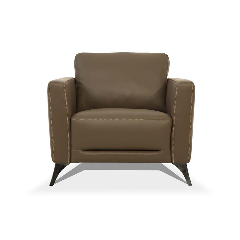 Fauteuil en cuir Aaronette, Tan