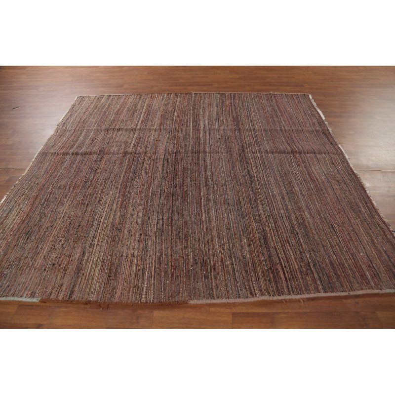 Tapis carré en laine Kilim