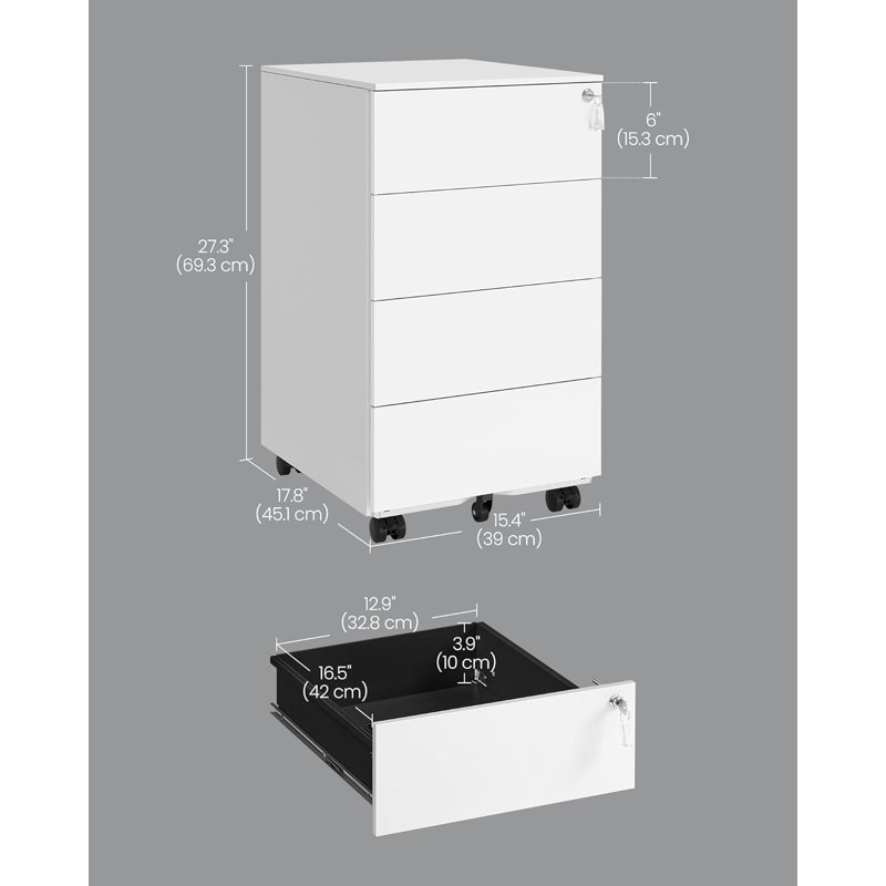 Ronita 4 Drawer Filing Cabinet