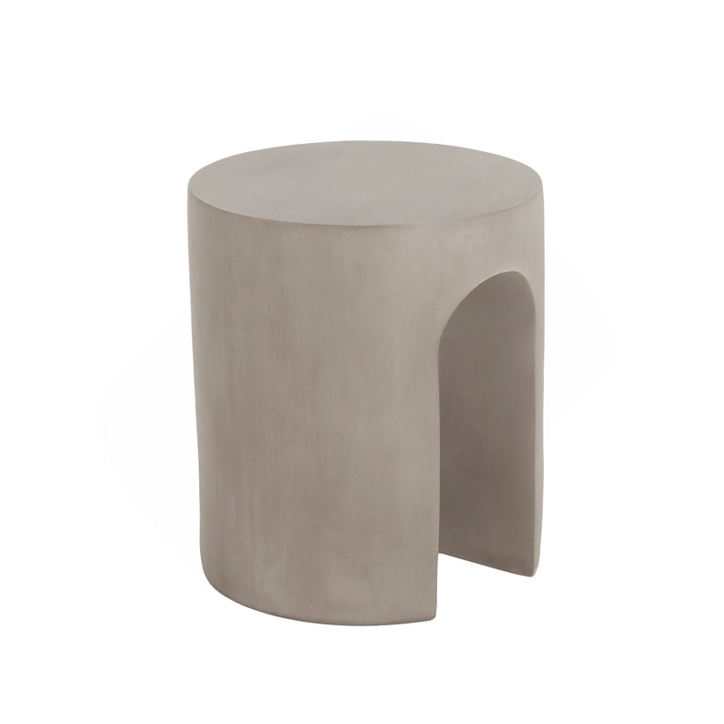 Table d'appoint d'extérieur ronde en U MGO, gris clair