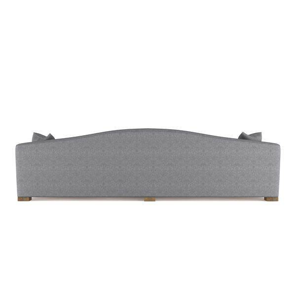 Horatio Camelback Taper Curved-Arm Extra Long Sofa, Box Weave Linen Alabaster, 33" H x 120" W x 36" D, Weathered