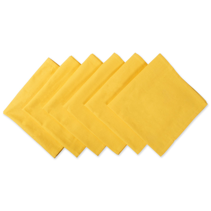 Ensemble 6 serviettes de table en coton Scheffler, Marigold