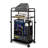 Three-Tier Computer Tower Stand, Height Adjustable, CPU Holder, With Locking Casters, Black