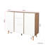 Buffet 48,06 "avec tablettes réglables. 3 tiroirs, 2 portes pour la chambre à coucher, couloir. Blanc, grands tiroirs et portes de 82,17 lb. Salle à manger, cuisine. Tablettes, matériaux.