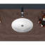 Lavabo de salle de bain ovale encastré en céramique 16,5 "x 13,4" avec trop-plein