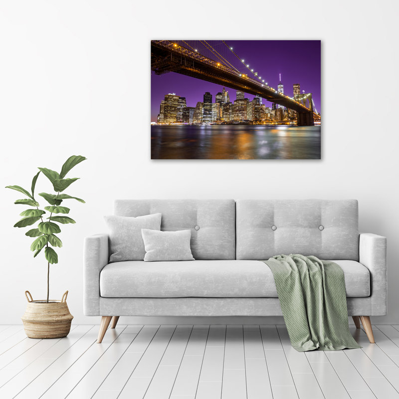 Manhattan By Night - Unframed Art Prints on Glass