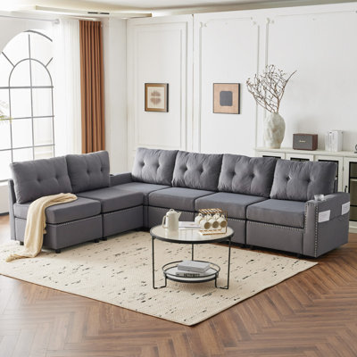 Modern Sofavelvet Modular Combination Sofa With Storage, Living Room Combination Sleeper Sofa