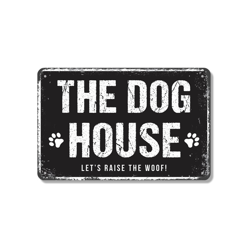 Enseigne en aluminium 10 po x 14 po The Dog House