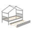 Lit en bois de pin massif avec lit gigogne-528272314