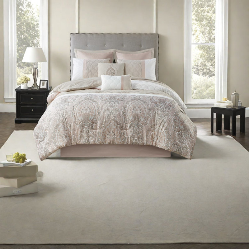 Ensembles de literie élégants et confortables, polyester hypoallergénique, style transitionnel pour la chambre principale