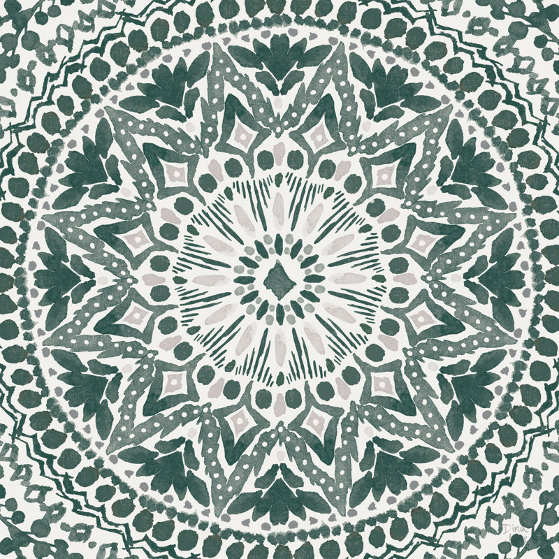 Floral chic vert, Non, H 12 po x l 12 po x P 1,25 po, Toile tendue