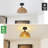 Boho 1-Light Farmhouse Rattan Ceiling Light Fixtures, 10.5" Flush Mount With Hand-Woven Shade