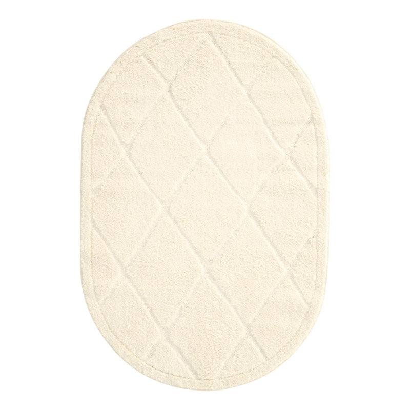 Cand Ivory Area Rug, Oval 4'1" x 6'1"