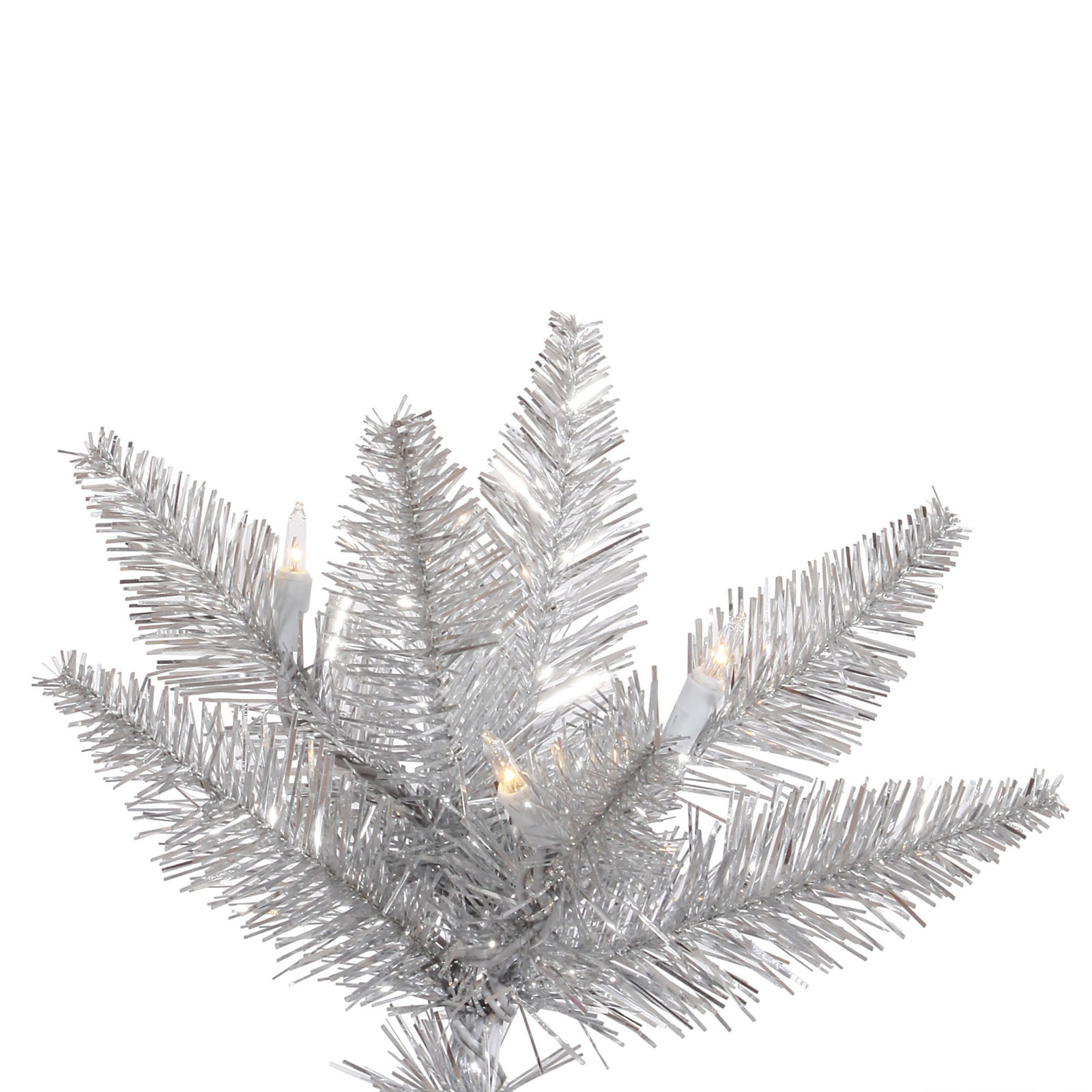 Silver 9' Pre-Lit Fir Tree, 5.5'