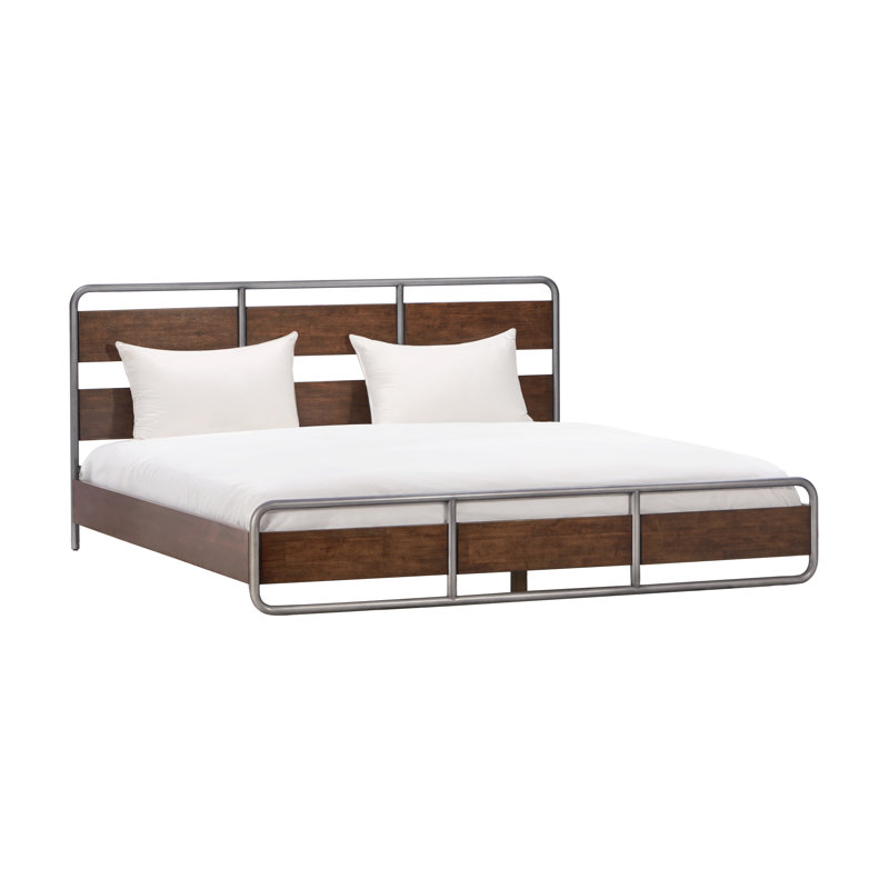 Cleota Metal Slat Bed, Queen