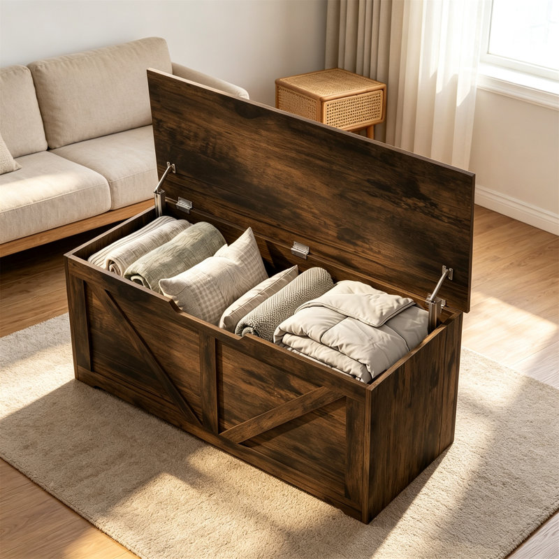 127L Home Storage Box, Rustic Brown