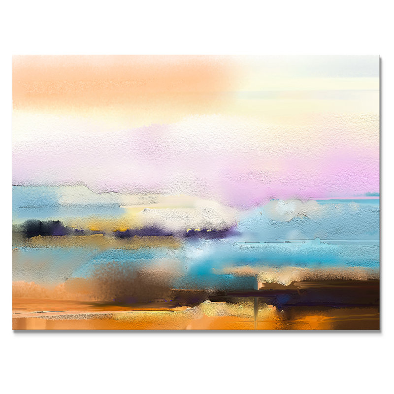 «Abstract Ocean Storm Impression», reproduction sur toile flottante, H 8 po x l 12 po x P 1 po, Toile tendue