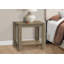  Table de bout transitionnelle en bois taupe profond de 22 po avec tablette ouverte