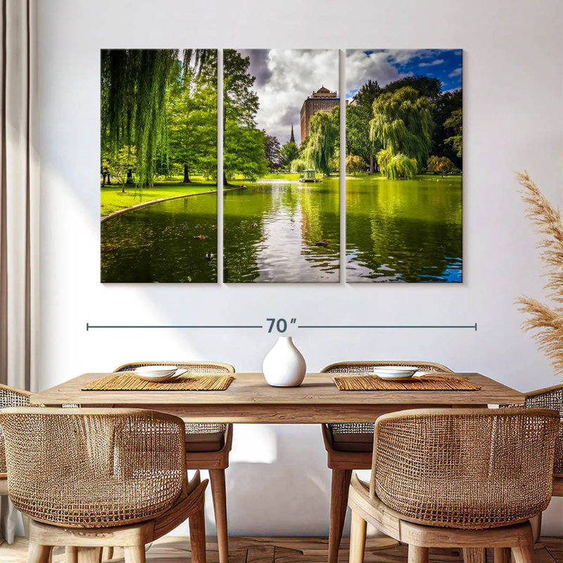 Harnek Weeping Willows By Pond, 42" H x 65" W